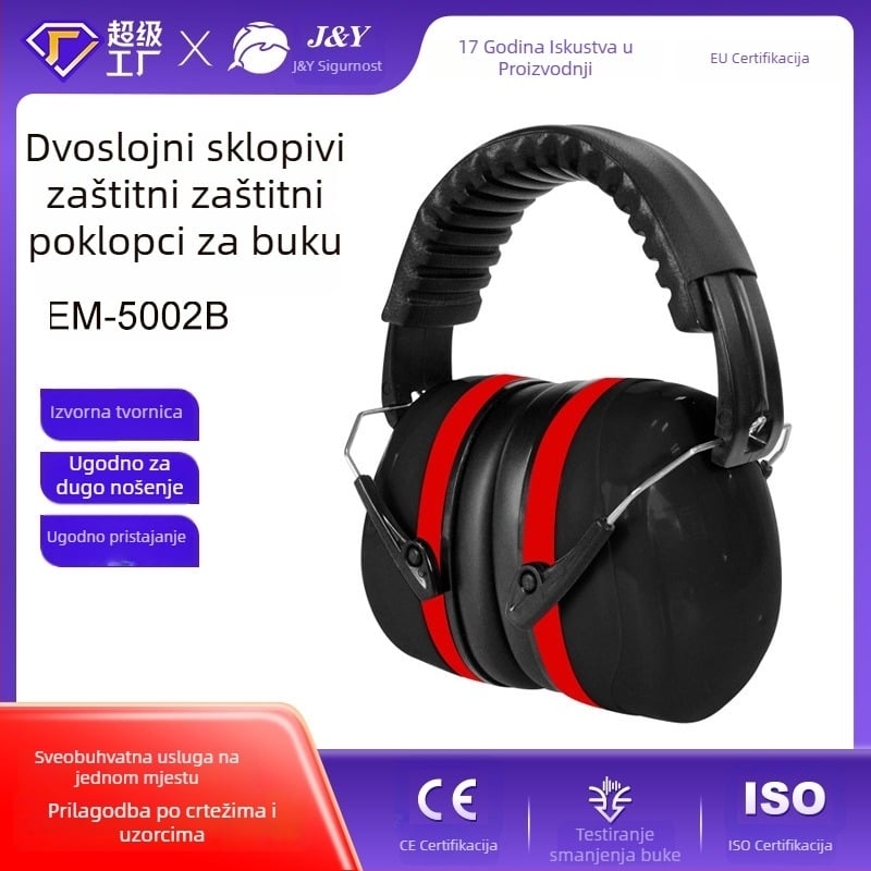 EM-5002B ušne zaštitne slušalice za nošenje na glavi, smanjenje buke 32 dB SNR / 26 dB NNR, ABS kućište, podloga od pjene, Klasična serija, CE/ANSI/AUS kompatibilnost