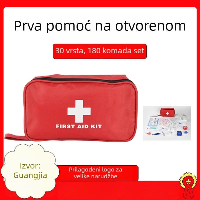 DearGo CEB-01 180-dijelni prenosni komplet prve pomoći za vanjsku upotrebu, automobil, dom i putovanja