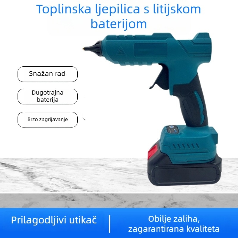 Pistolj za topljenje ljepila, s punjivom litijskom baterijom, za kućnu upotrebu