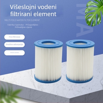 Element za filtriranje vode – sklopivi, višestruko savijeni filtr; poliester mreža; učinkovit filtracijski materijal; model: višestruko savijeni vodeni filtracijski element