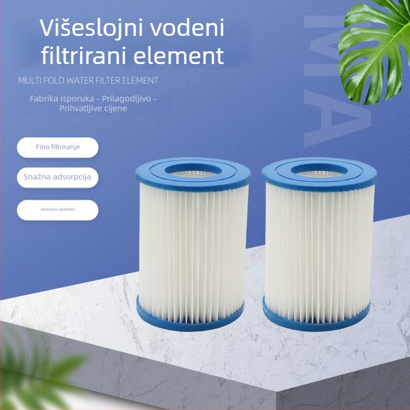 Element za filtriranje vode – sklopivi, višestruko savijeni filtr; poliester mreža; učinkovit filtracijski materijal; model: višestruko savijeni vodeni filtracijski element