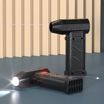 Ručni mini ventilator s brushless motorom, USB napajanje, 3 brzine, osvjetljenje, ugrađena baterija 1200–2000 mAh (3 brzine; USB napajanje; baterija 1200–2000 mAh; osvjetljenje)