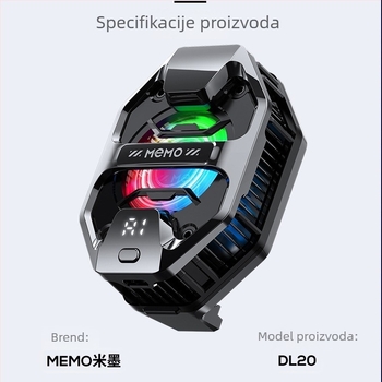 Mimo DL20 AI hladnjak za telefon, 20W, ABS, USB-C, 3 brzine hlađenja