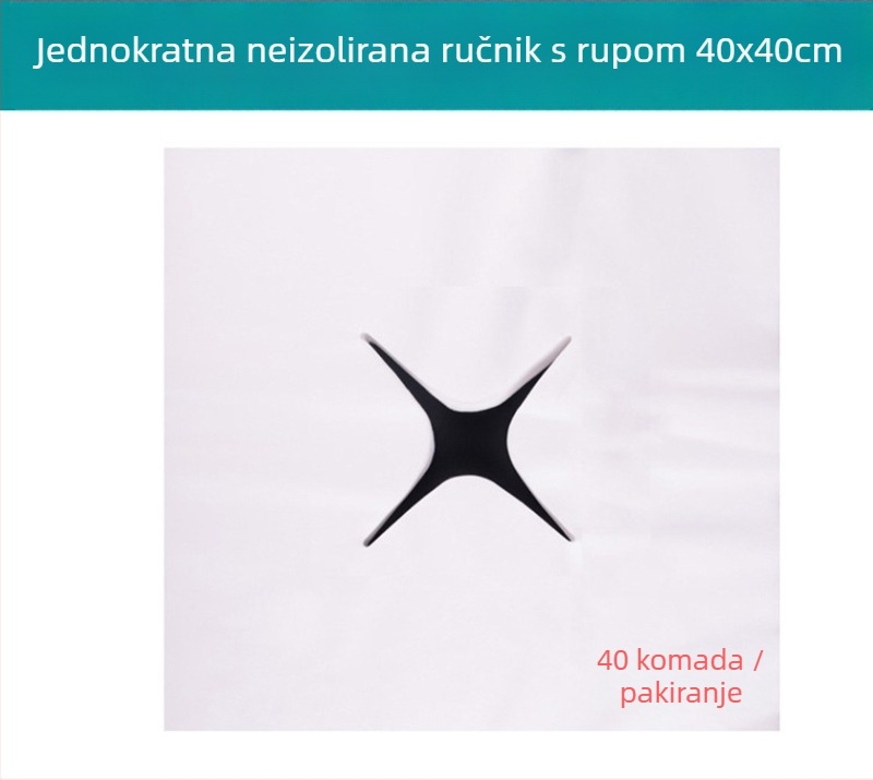 Jednokratna podloga za lice od netkanog materijala, jednobojna, tiskano logo, mogućnost prilagodbe