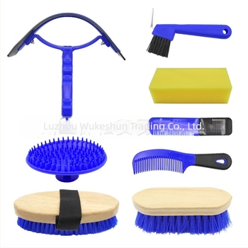 Set za njegu konja, 8 kom., plastični alati u prozirnoj vrećici, porijeklo Jiangsu