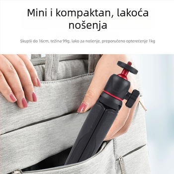 Stolni mini stativ za video snimanje, prijenosni, s produžnom šipkom, od plastike