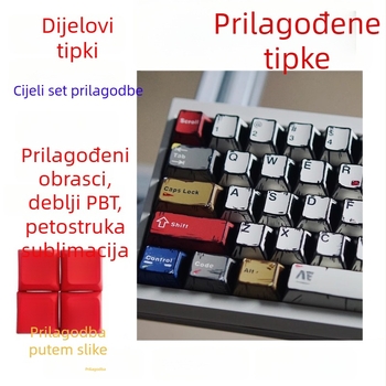 Set PBT kapica tipki za mehaničke tipkovnice, petostruka sublimacija, anime 2D dizajn, prilagođeno, kompletan set