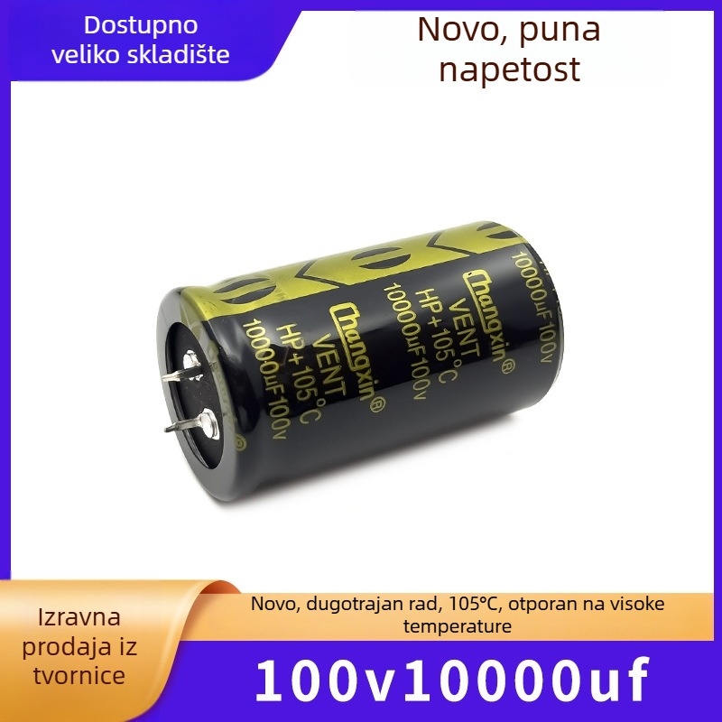 Elektrolitski kondenzator, dugotrajni audio filter napajanja, 100V, 10000uF (Marka: Genuine)