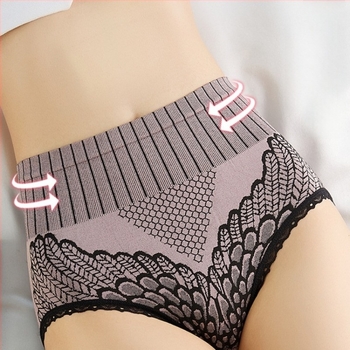 Ženske gaćice s visokim strukom — stanjivanje, podizanje stražnjice, prozračni Jacquard poliester