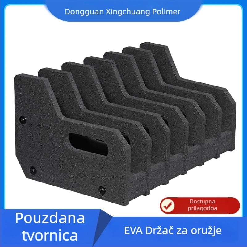 Držač za oružje od EVA pjene s unutarnjom oblogom, gustoća 30 kg/m³, zaštitna kutija za pohranu