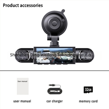 Četverokanaalni auto dash cam 1080p: prednja, lijeva, desna i stražnja kamera, povratna slika, 16 GB memorije