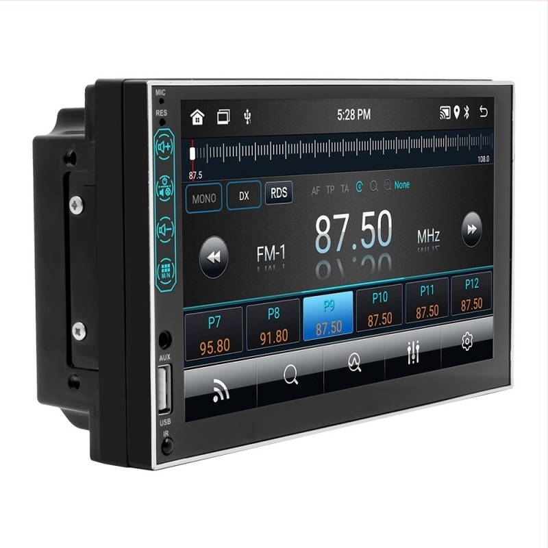 7-inčni Android auto navigacija all-in-one s Bluetooth glazbom, GPS navigacijom i stražnjom kamerom; napajanje 12–24V DC, 60W, TFT zaslon, univerzalna kompatibilnost