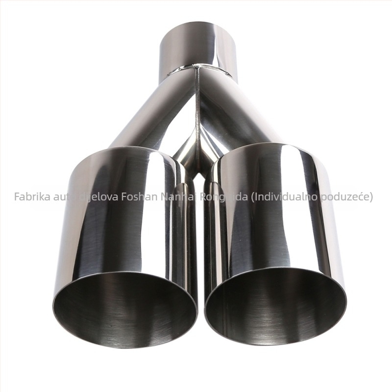 DTOUCH cijev za ispušni sustav od nehrđajućeg čelika, Y-typ, modifikacija 1-u-2, dvostruki izlaz s četiri otvora, univerzalno