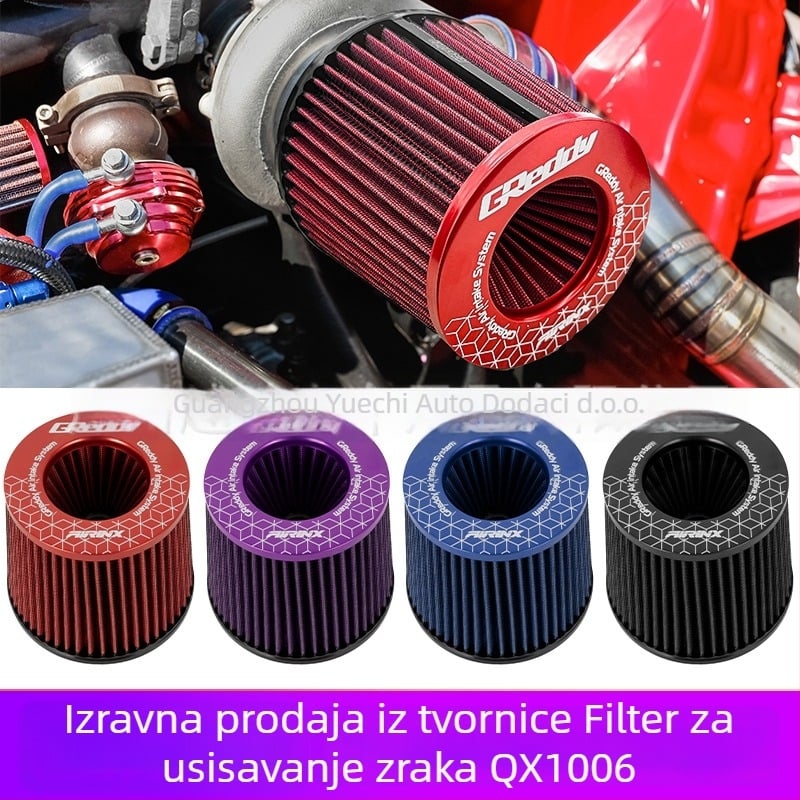 Filter zraka s glavom u obliku gljive Qx1006, 100 mm ulazni i 100 mm izlazni promjer, univerzalna kompatibilnost