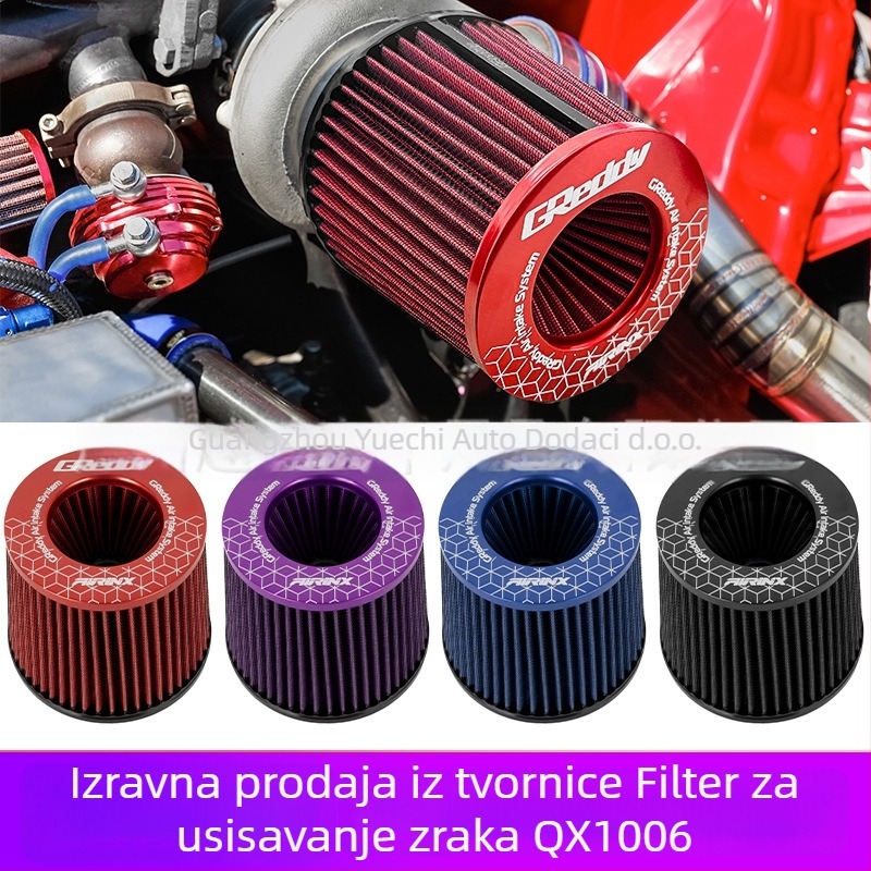 Filter zraka s glavom u obliku gljive Qx1006, 100 mm ulazni i 100 mm izlazni promjer, univerzalna kompatibilnost