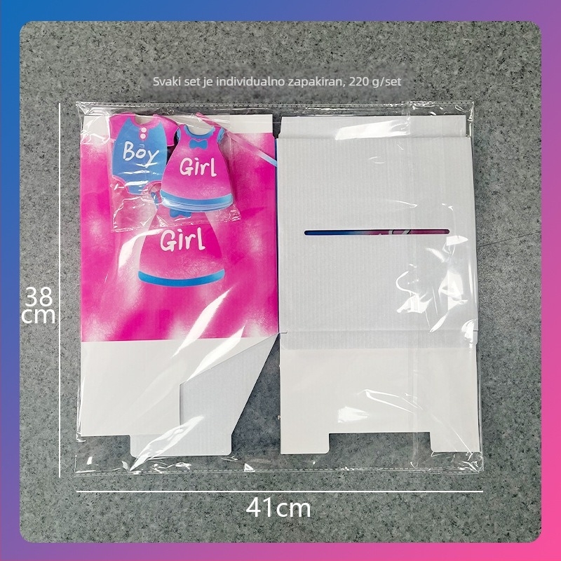 Rekviziti za otkrivanje spola bebe — crtani stil, papirni materijal, Ruihan marka, kutija, rekviziti za uređenje prostora