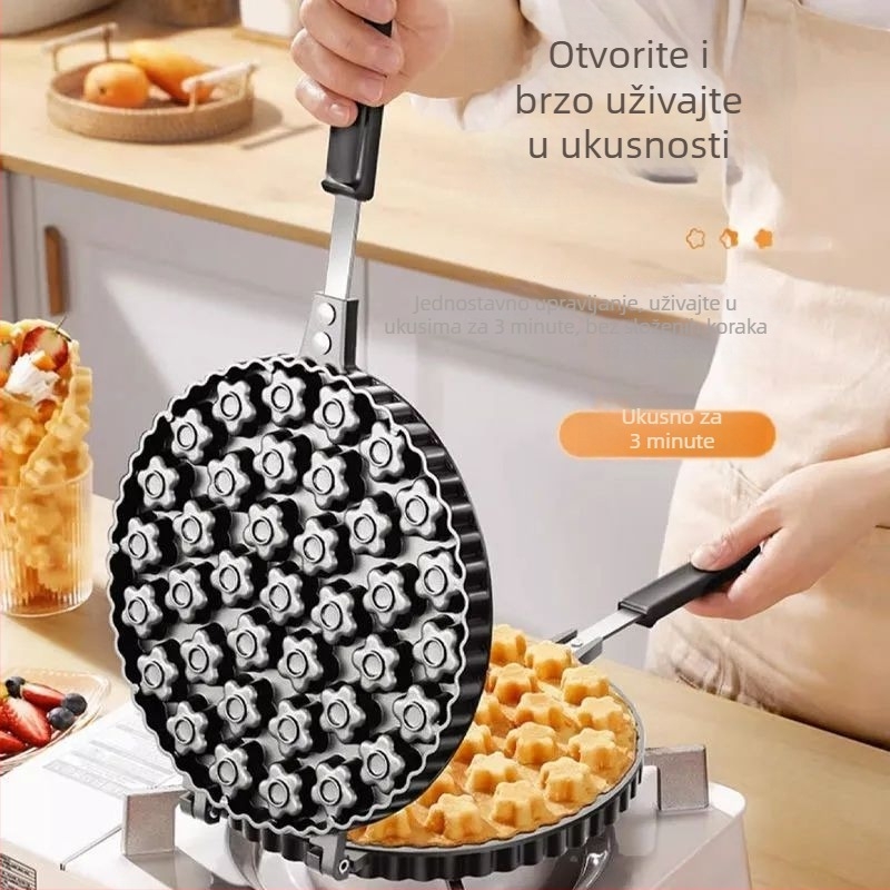 Set od 37 Plum Blossom pladnjeva, aluminijski spoj, neprijanjajuće, uključuje valjak za jaja i pleh za pečenje