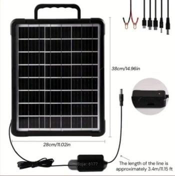 Solarni punjački panel 20W, 12V, USB priključak, IP67, model HJ-3115