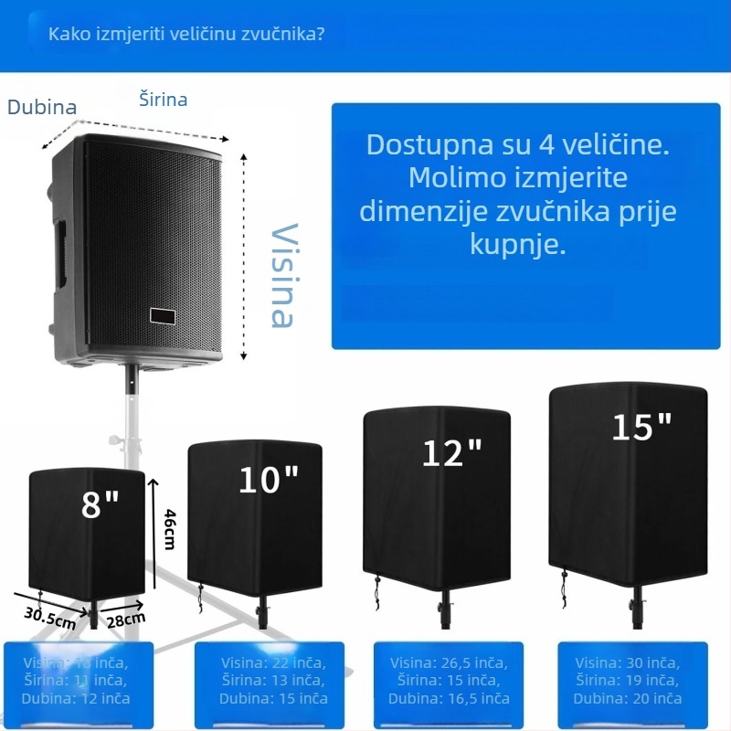 Zaštitni pokrov za multimedijski zvučnik - Oxford platno, moderan minimalistički stil, šifra proizvoda Snd-854233