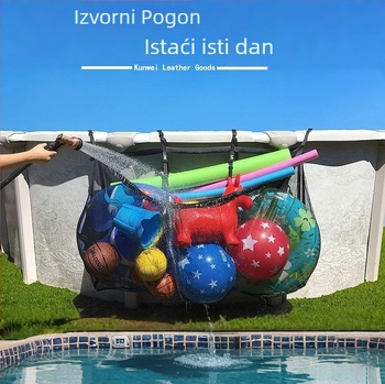 Vješena torba za pohranu, najlon, kubičnog oblika, velike kapacitete, za pohranu u bazenu i skupljanje igračaka