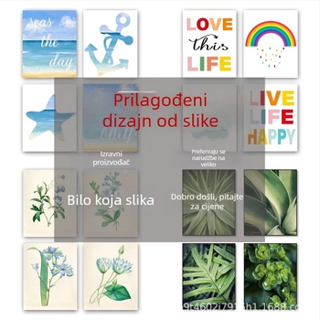 Bez okvira dekorativna platna slika – krajolik i motivi biljaka, ulje na platnu, četiri panela za dnevni boravak, spavaću sobu ili ured