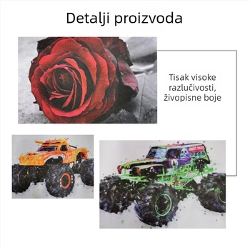 Bez okvira dekorativna platna slika – krajolik i motivi biljaka, ulje na platnu, četiri panela za dnevni boravak, spavaću sobu ili ured