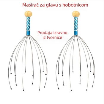 Masazer za glavu s osmerokim rukama (mehaničko-ručno upravljanje; masaža vlasišta i leđa; izlazi 2024)