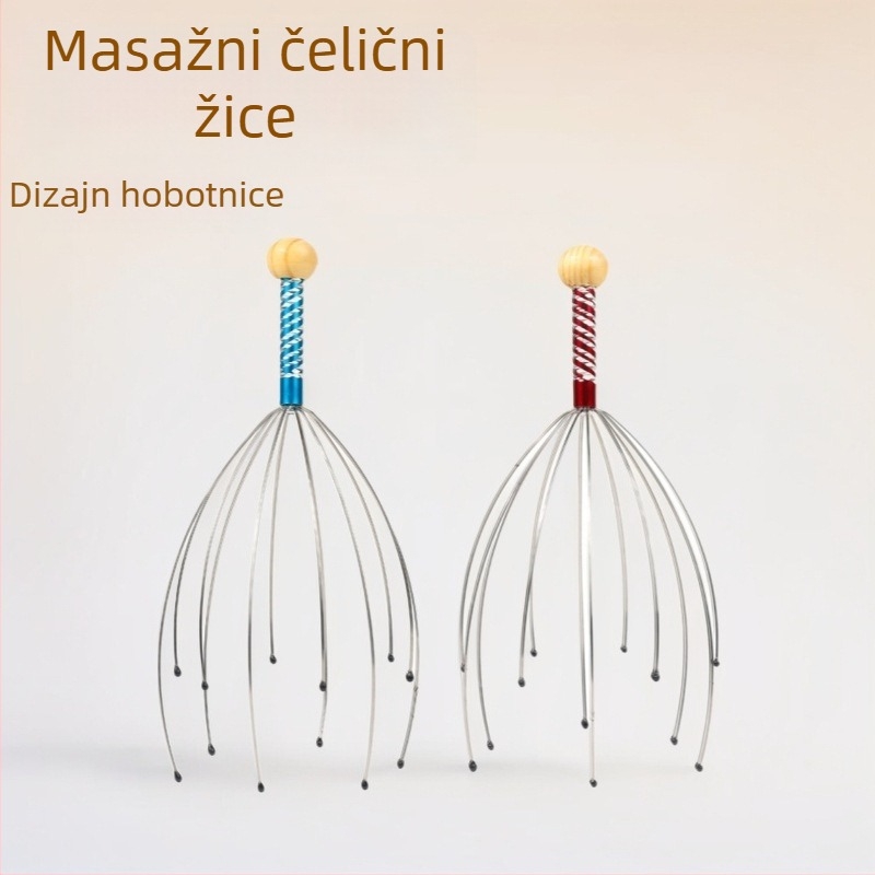 Masazer za glavu s osmerokim rukama (mehaničko-ručno upravljanje; masaža vlasišta i leđa; izlazi 2024)