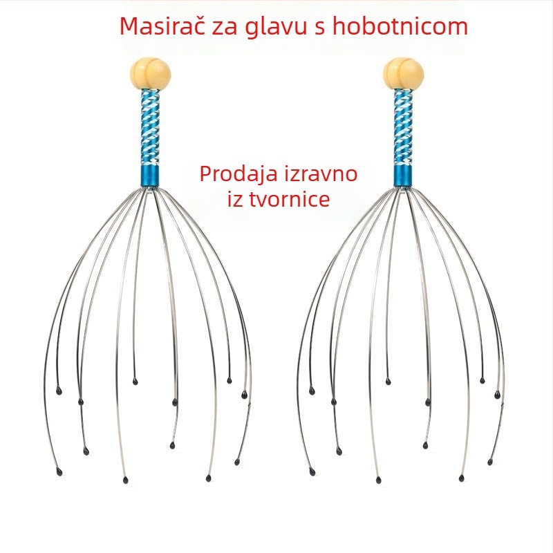 Masazer za glavu s osmerokim rukama (mehaničko-ručno upravljanje; masaža vlasišta i leđa; izlazi 2024)