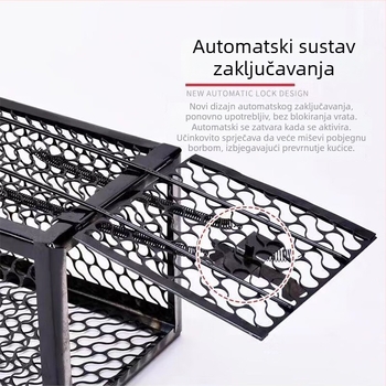 Kavezna zamka za miše — Model S, Metalno kućište s emajliranim premazom, Mala kućica za miševe