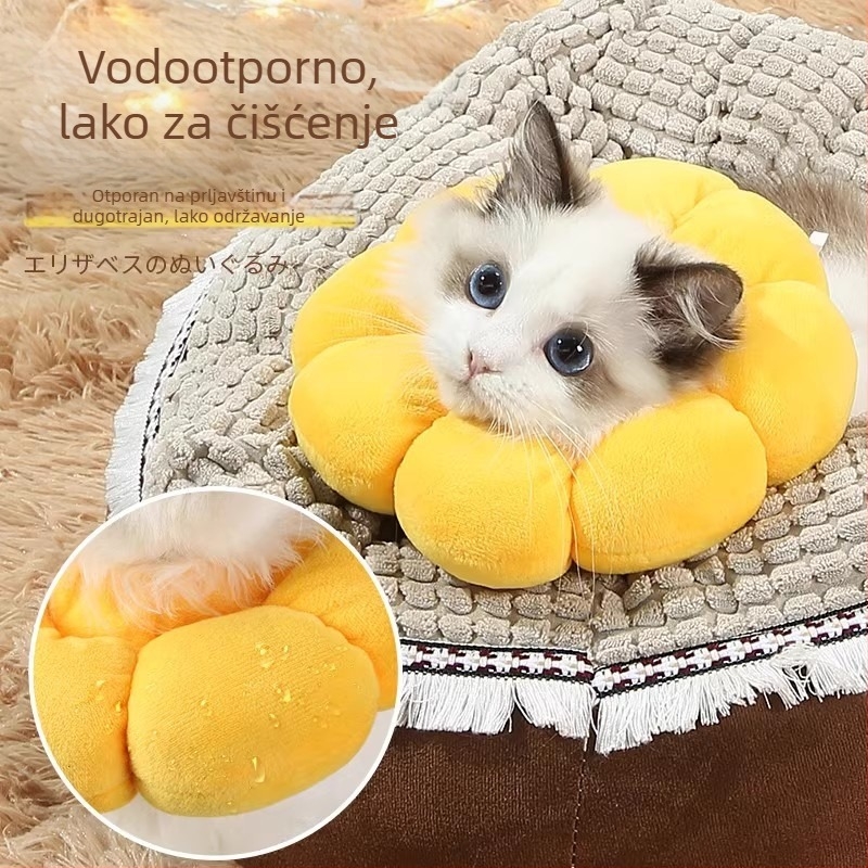 Elizabetin ovratnik za mačke i pse protiv lizanja, pamuk, univerzalni stil, moderni minimalistički