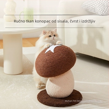 Stup za grebanje mačaka od sisala – otporna ploča za oštrenje kandži, bez vlakana, sladak stil, igračka za mačke