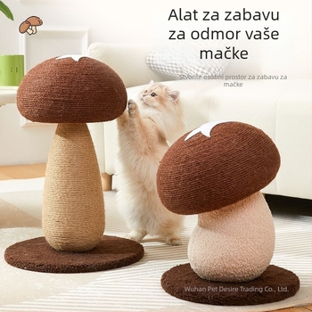 Stup za grebanje mačaka od sisala – otporna ploča za oštrenje kandži, bez vlakana, sladak stil, igračka za mačke
