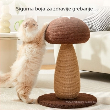 Stup za grebanje mačaka od sisala – otporna ploča za oštrenje kandži, bez vlakana, sladak stil, igračka za mačke