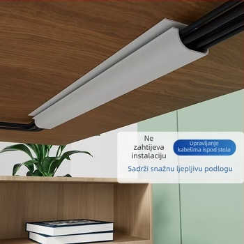 Kabelski organizator za stolno upravljanje s unutarnjim navijanjem, PVC, Model 12, Veličina 40, Bez bušenja