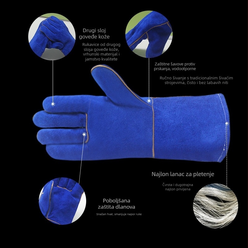 Tonghui kožne rukavice za zavarivanje od teleće kože