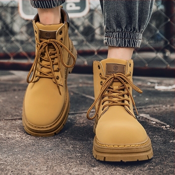 Muške Martin čizme za jesen – gumeni potplat, PU gornjište, protuklizne, prednje vezanje, EVA ulošak