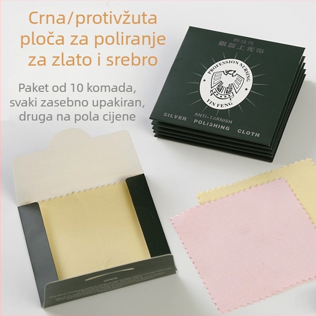 Srebrna krpa za čišćenje i poliranje nakita i srebra