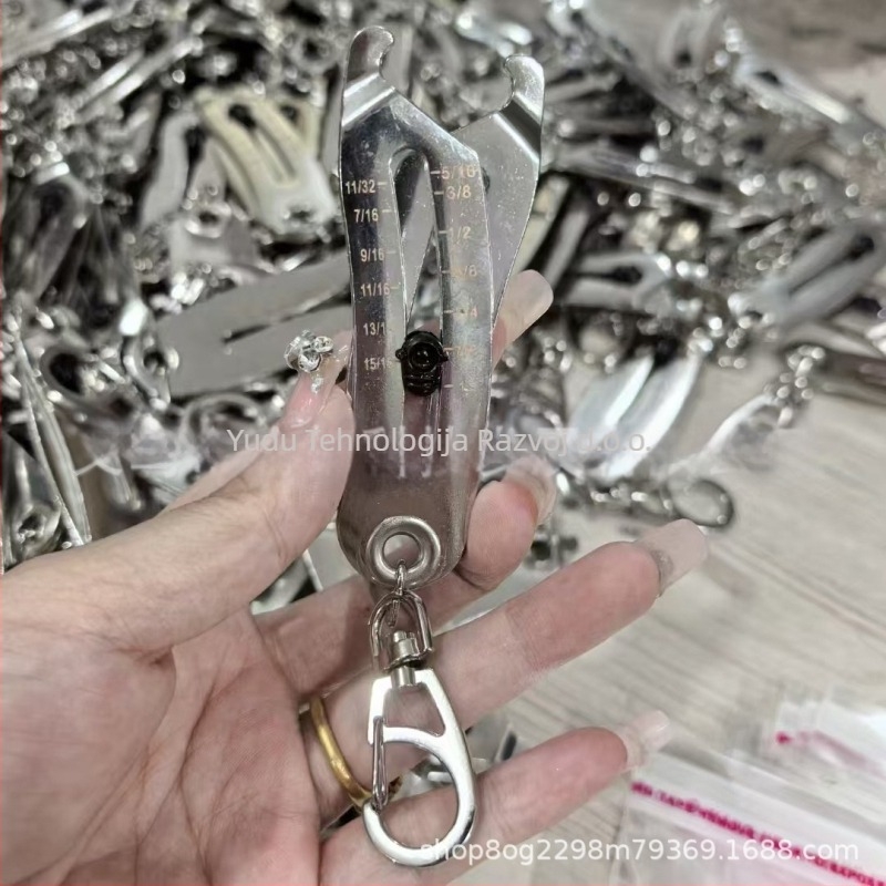 Privjesak mjerač veličine navoja, precizan metalni mjerač, geometrijski oblik, za kućnu uporabu