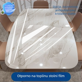 Prozirna zaštitna folija za ploču stola od masivnog drva i mramora – samoljepljiva, otporna na visoke temperature, vodootporna, antibakterijska