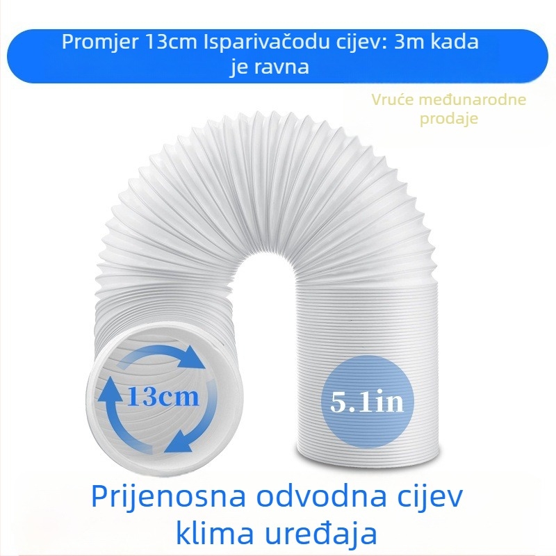 Prijenosni odvod zraka klima-uređaja (dužina 3 m, promjer 5,1 in, teleskopskog)