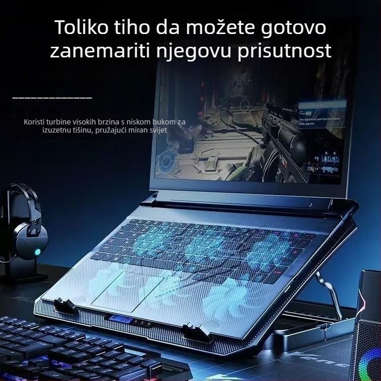 Podloga za hlađenje prijenosnika s poluvodičkim hlađenjem, tiši ventilator s prisilnim protokom zraka, kompatibilna s Lenovo Legion prijenosnicima