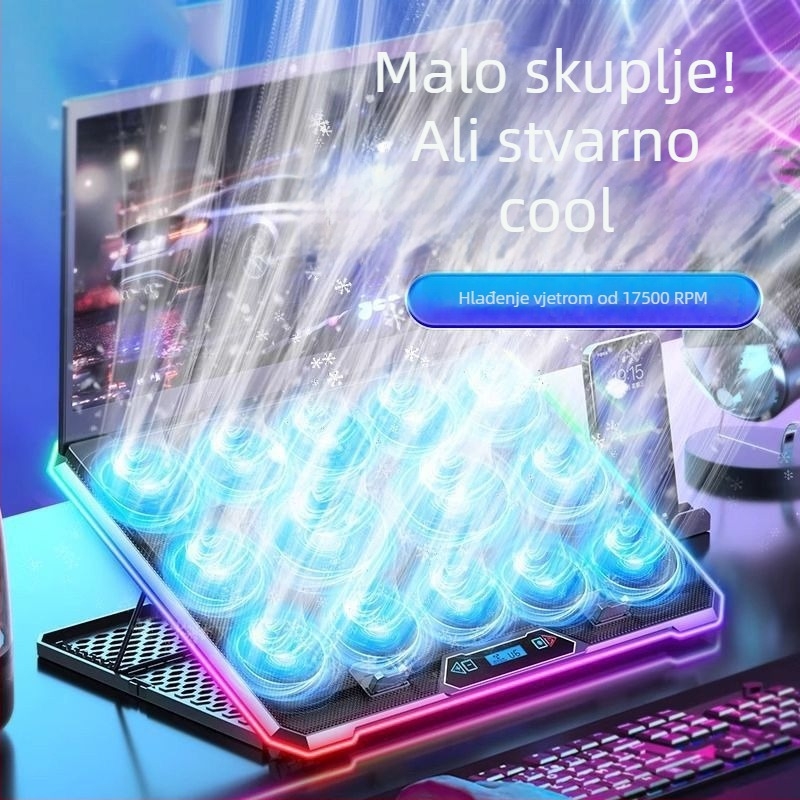 Podloga za hlađenje prijenosnika s poluvodičkim hlađenjem, tiši ventilator s prisilnim protokom zraka, kompatibilna s Lenovo Legion prijenosnicima