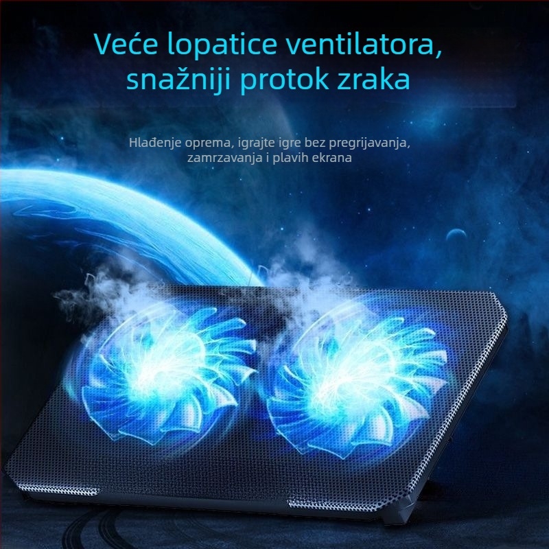 Podloga za hlađenje prijenosnika s poluvodičkim hlađenjem, tiši ventilator s prisilnim protokom zraka, kompatibilna s Lenovo Legion prijenosnicima