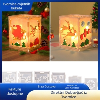 Silikonska šablona drip gel za DIY božićnu lampicu – ukrasna šablona, nepravilnog oblika, kalup za pečenje