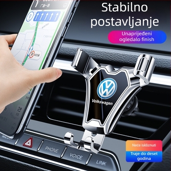 Jia Bai Držač za mobitel u automobilu s gravitacijskim nosačem na otvor zraka – opća kompatibilnost, 5W, prilagodba