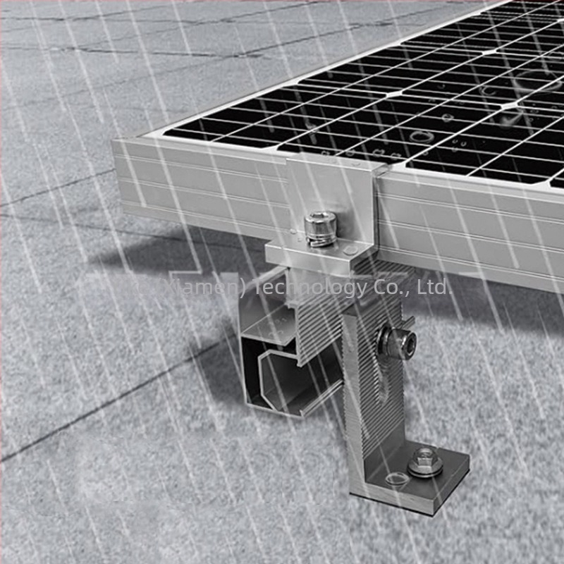 Aluminijski L-oblik nosač za montažu solarnog panela s podesivim kutem nagiba, materijal: aluminijska legura, tehnologija obrade: ekstruzija, marka ECO-TECH, model 01
