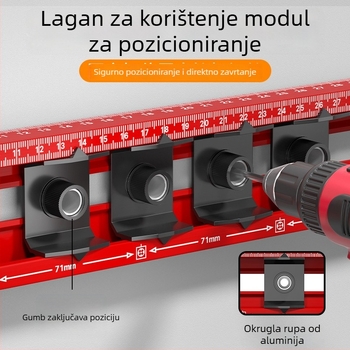 Cassio Nivela za vješanje slika, visoko precizan višenamjenski alat za kućnu i uredsku upotrebu, s pomoćnim bušačem rupa