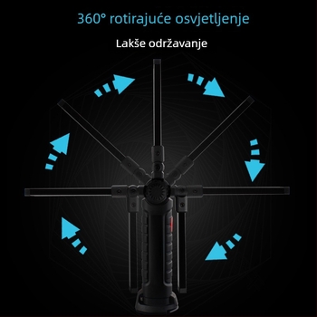 Sklopiva COB radna svjetiljka s magnetskom bazom, dvostruki LED izvor, 5W, 500mAh