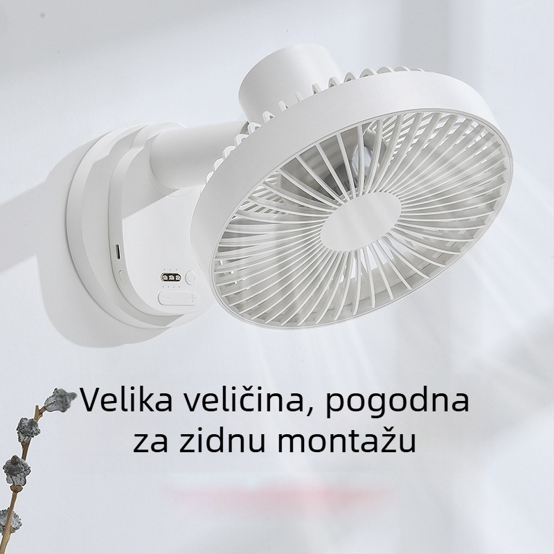TYD-A5 stolni ventilator, 3 lopatice, USB napajanje 5V, oscilirajući, tajmer 2-8 sati, buka ≤40 dB